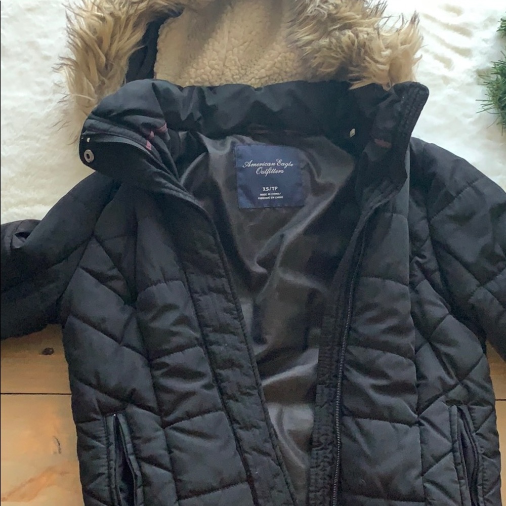 Black American eagle coat